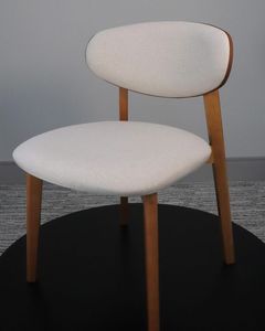 Modern Solid Wood <b>Dining</b> <b>Chair</b> Upholstered Seat and Backrest Leisure Side <b>Chair</b> for Restaurant Cafe Hotel - Product Image 1