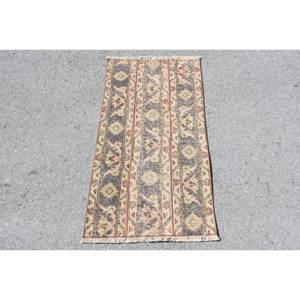 ขนแกะสไตล์วินเทจ19x34ฟุตพรมสไตล์ตุรกีมีสีเบจสีน้ำตาลพร้อมแผ่นรองยางและเทคนิคการ3D ที่เป็นเอกลักษณ์ - Product Image 1