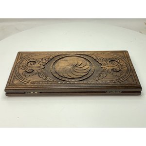 Jeu de société en bois sculpté 3 en 1, échecs, dames, backgammon, stratégie classique, divertissement familial, défi mental, jeu artisanal - Product Image 2