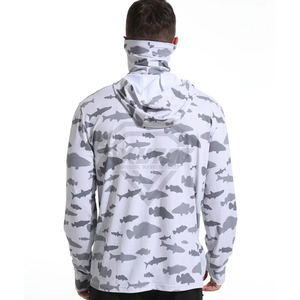 Personnalisable Gris À Manches Longues Tournoi De Pêche À Capuche Jersey Dernière Conception À Séchage Rapide Et Respirant Résistant Aux UV Hoodies - Product Image 2