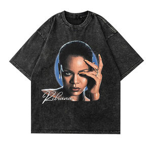 Design sérigraphié vintage personnalisé T-shirt confortable 100% coton lavé à l'acide pour hommes - Product Image 3