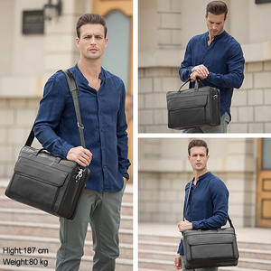 Maletín Mensajero para Portátil de 17 Pulgadas OK & Pine TB-1729, Cuero Genuino de Primera Calidad, Color Negro, Protege el Portátil y la Tableta - Product Image 6