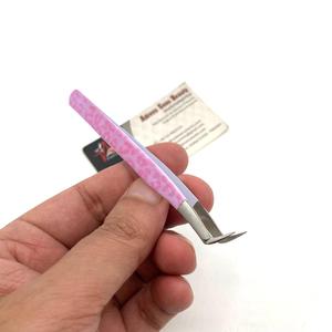 Pince à épiler volumétrique à 65 degrés, motif léopard, impression de logo personnalisée, acier inoxydable, pointe en fibre, service OEM disponible - Product Image 4