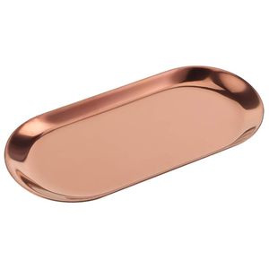 Bandeja de Servicio de Metal con Diseño Martillado Chapada en Oro Rosa Genuino, Elegante Bandeja para Bebidas y Aperitivos con Fines Decorativos - Product Image 6