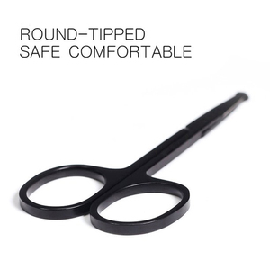 Ciseaux de manucure noirs professionnels pour les soins personnels outil d'épilation du visage à lame tranchante pour l'outil de beauté de coupe des sourcils d'oreille - Product Image 2