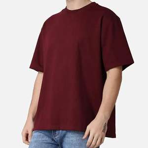 Camiseta Extra Grande para Hombre, de Alta Calidad, Tejido de Mezcla de Poliéster y Algodón de 220g, con Logotipo Personalizado Estampado en Relieve, Popular - Product Image 2