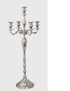 Bougeoir en aluminium plaqué argent pour la maison et les mariages, décoration de Noël - Product Image 1