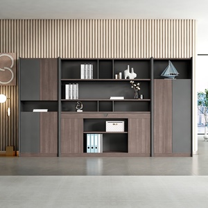 Archivador de Oficina de Madera de Lujo, Armario de Almacenamiento Modular de Gran Capacidad, Organizador de Documentos Moderno para Oficina en Casa - Product Image 2