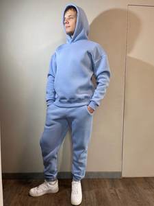 ชุดวอร์มแฟชั่นสำหรับฤดูหนาวชุดวิ่งขนแกะสีพื้นมีซิปไซส์ใหญ่กางเกงลำลองมีซิป - Product Image 3