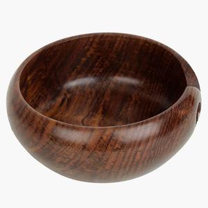 Cuenco de hilo de madera hecho a mano-Madera de haya natural con corte de remolino suave para tejer sin enredos - Product Image 3
