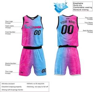 Maillot de basket-ball d'équipe et short de sublimation personnalisés, couleur personnalisée, short de basket-ball, uniforme de basket-ball personnalisé - Product Image 2