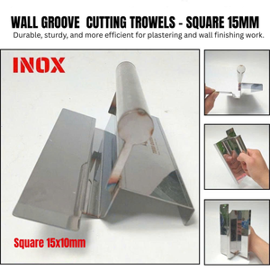 Truelle à rainurer murale en acier inoxydable de qualité industrielle avec lame soudée robuste pour les travaux de finition de briques - Product Image 4