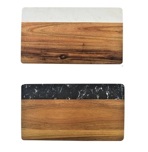 Planche à découper multifonctionnelle à bas prix Planche à fromage en bois d'acacia et marbre pour la maison Hôtel Restaurant - Product Image 5