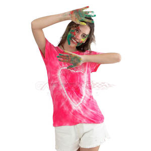 Tie Dye camiseta para mujer manga corta verano Streetwear algodón camiseta mujer algodón Tie Dye camiseta - Product Image 1