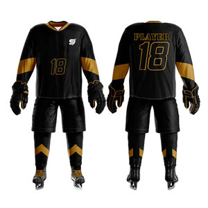 Uniforme de Hockey sobre Hielo, Precio de Fábrica, Servicio OEM, 100% Poliéster, Tacto Suave, Ligero, Ecológico, Unisex, al por Mayor - Product Image 1
