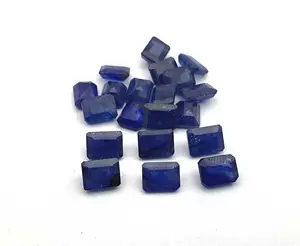 Natural Blue Sapphire Mix Achteck geschnittener Edelstein Lot, Saphir facettierter loser Stein, Saphir für die Schmuck herstellung 3x4 bis 16x22mm