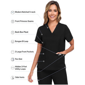 Premium Quality 100% Cotton Comfortable Lightweight Durable <b>Scrub</b> Jacket Needle Detection Seamless Fusing Women Hospital Use - Product Image 4