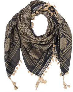 Nueva bufanda ligera a cuadros con borlas del desierto árabe Shemagh, logotipo privado, pañuelo cálido multifuncional para la cabeza, pañuelo deportivo estampado para hombres - Product Image 6