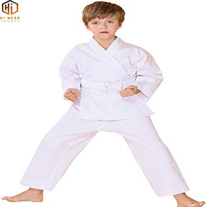 Uniforme de Karate Hi-Wear 100% Algodón Unisex para Adultos, Transpirable, para Artes Marciales, Blanco, Corte Regular - Product Image 4