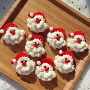 Vietnam Handmade Wool <b>Snowman</b> Ornaments | Knitted Yarn Christmas Decorations for Tree and Holiday Home Display - Product Image 5