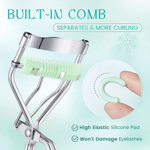 High Quality Professional Comfort Grip Stainless Steel Custom Logo <b>Eyelash</b> <b>Curler</b> Disposable Makeup Tool Beauty Salon Use - Product Image 2