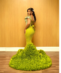 ชุดแต่งงานสไตล์หรูหราสไตล์ยุโรปสมัยใหม่สำหรับสุภาพสตรีชุดราตรีประดับลูกปัดประดับด้วยไข่มุกหรูหรางานแต่งงานผ้าทูลคริสตัล - Product Image 2