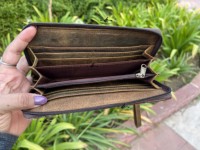 Nouveau portefeuille en cuir souple de vachette pour femme, pochette en cuir à poils, étui pour cartes et téléphone, motif western
