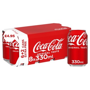 Coca Cola 330ml Can Classic Soft Drink <b>Sweet</b> Fizzy Refreshing Beverage Ready to Drink Portable Popular Worldwide Daily Use - Product Image 6