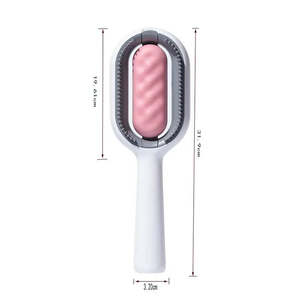 Pettine per gatti autopulente in acciaio inox e ABS spazzola per peli di animali domestici per toelettatura e cura del cane elegante strumento di pulizia per parrucchieri - Product Image 3