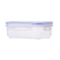 6 pièces 600 ml bleu modulaire Rectangle plastique de qualité alimentaire empilable cuisine conteneur de stockage ensemble hermétique farine de riz boîtes à déjeuner