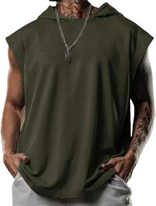 Pur coton hommes t-shirt solide légèrement goutte épaule côtelé poignets ourlet ample respirant décontracté haut de sport - Product Image 2
