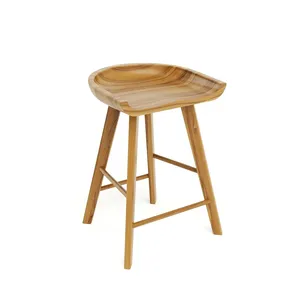 Высококачественная мебель для ресторана, Роскошная Современная стойка из тикового дерева, барные стулья для кухни, островного кафе, бара