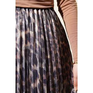Mixed Pattern Pleated <b>Skirt</b> Silver - Product Image 3