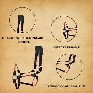 High Quality English Style Leather Rope <b>Halter</b> | Durable Horse Headcollar | Premium Equestrian Training Tack | OEM Supplier - Product Image 4