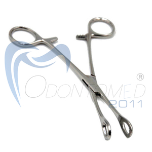 Round Headed Stainless Steel Piercing Forceps for Body Piercing Working <b>Surgical</b> Veterinary Foerster Sponge Straight Forceps - Product Image 1