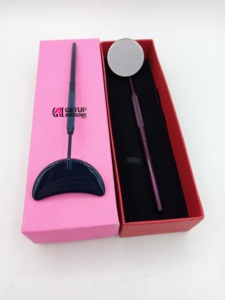 High Quality Lighted Single Sided Powder Coating Eyelash Extension <b>Moon</b> Circle <b>Mirror</b> Custom Logo Beauty Tools - Product Image 3