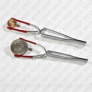 Pince à monnaie à action inversée en acier inoxydable personnalisée avec embouts en silicone, outil de précision pour la manipulation des pièces de monnaie, OEM, marque privée - Product Image 2