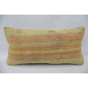 Premium Beige Kantha Patchwork Wool Pillow 12x24 Inch Luxury Vintage <b>Fluffy</b> Woven Pattern Portable <b>Bedding</b> Square Ring Design - Product Image 1