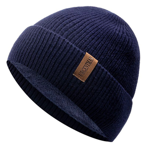 Gorro holgado de acrílico con puños de punto personalizado, ropa de calle, gorros con logotipo de etiqueta tejida privada, gorros de calavera de pescador, gorro de invierno - Product Image 4