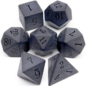 Dados de Piedra de Alta Calidad, Juego de Obsidiana Elevada, Piedras Naturales Grabadas con Gemas, Juego de Dados Personalizados, Dados de Cristal Vikingos, Mayorista - Product Image 2