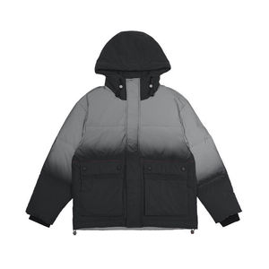 Chaqueta Bomber Acolchada con Capucha y Cuello Alto de Lona con Cambio de Color Personalizado 2023 para Hombre, Impermeable, Cortavientos, Transpirable y Reversible para Invierno - Product Image 4