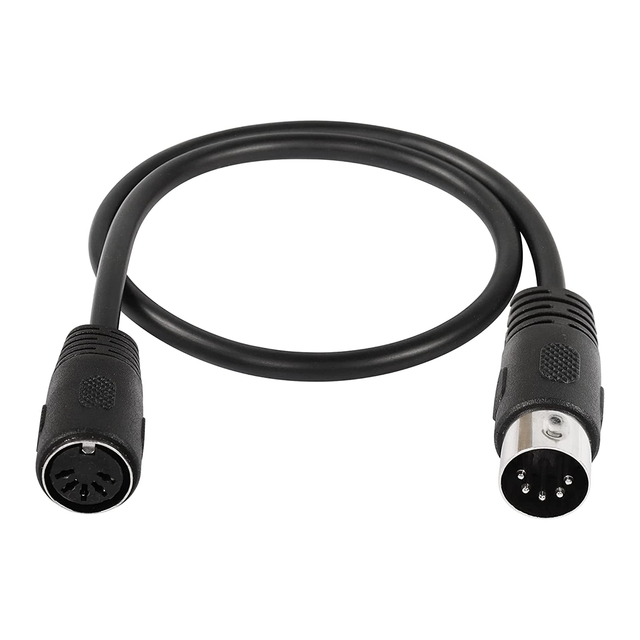 MIDI Din Extension MIDI 5-Pin DIN Male to Female Audio MIDI/at Adapter Cable for Keyboard, Synthesizer, Organ, Piano, Guitar