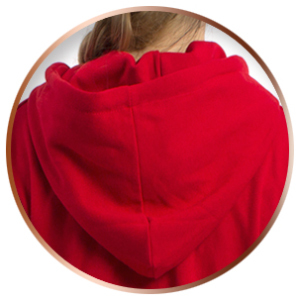 Casual Women's Winter Coat in Plus Size Cotton & Knitted Fabric Long Sleeves & Hood with <b>Zipper</b> Pulsed Style Logo on Back - Product Image 4