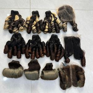 Extensions de cheveux humains véritables serpent body wave donneur brut pour la fabrication de perruques - Product Image 4