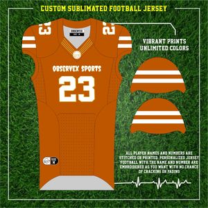 Maillot de football américain haut de gamme personnalisable, ensemble d'uniformes pour jeunes en tissu polyester respirant avec technologie de sublimation - Product Image 2