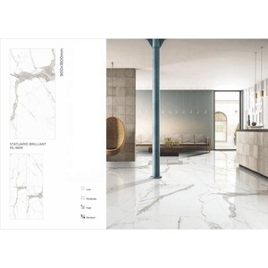 Azulejos Statuario PGVT de 900x1800mm, azulejos vitrificados brillantes de 9mm para paredes de suelo Interior de centro comercial, azulejos esmaltados de porcelana - Product Image 2