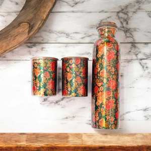 Botellas de agua de cobre de primera calidad Asequible hecho a mano Exportador y proveedor de la India - Product Image 6