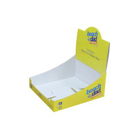 Boîte d'affichage personnalisée avec laminage brillant, vente en gros, imprimée avec logo pour la promotion de produits sur comptoir de vente au détail, présentoirs de marque
