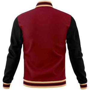 Premium Men's Winter <b>Vintage</b> Wool/Viscose <b>Varsity</b> <b>Jacket</b> with Custom Color Blocking & Embroidery Breathable & Eco-Friendly - Product Image 3