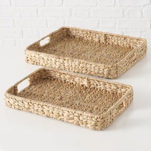 Plateau de présentation de bijoux artisanal le plus vendu, plateaux en jacinthe d'eau à bas prix, qualité supérieure - Product Image 4